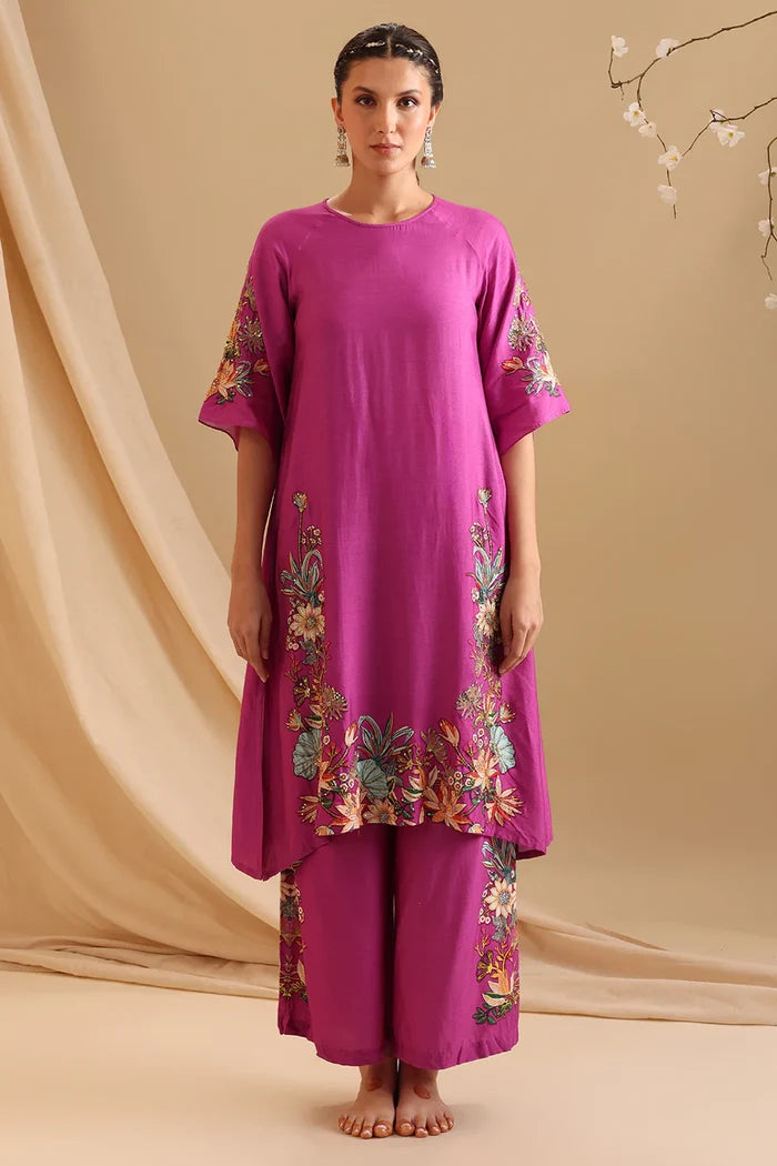 Fuchsia Pink Aarani Kurta Set