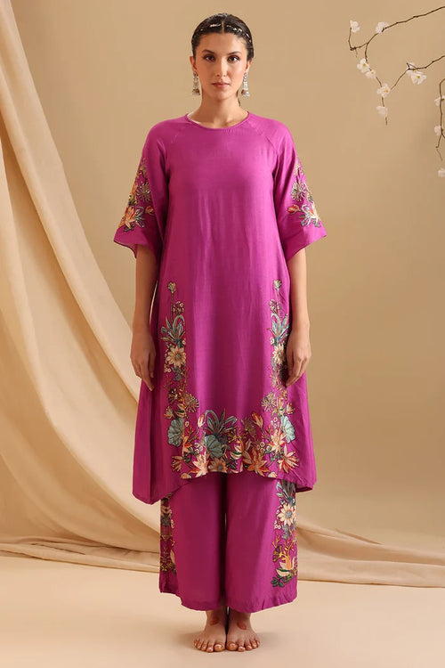 Fuchsia Pink Aarani Kurta Set