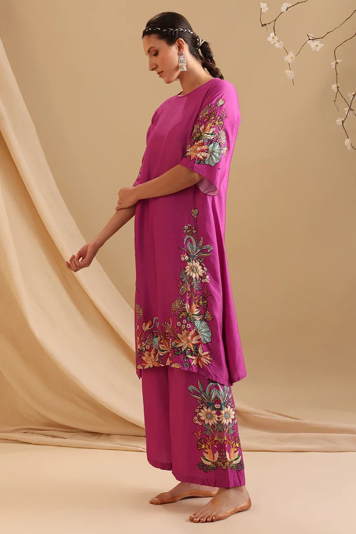 Fuchsia Pink Aarani Kurta Set