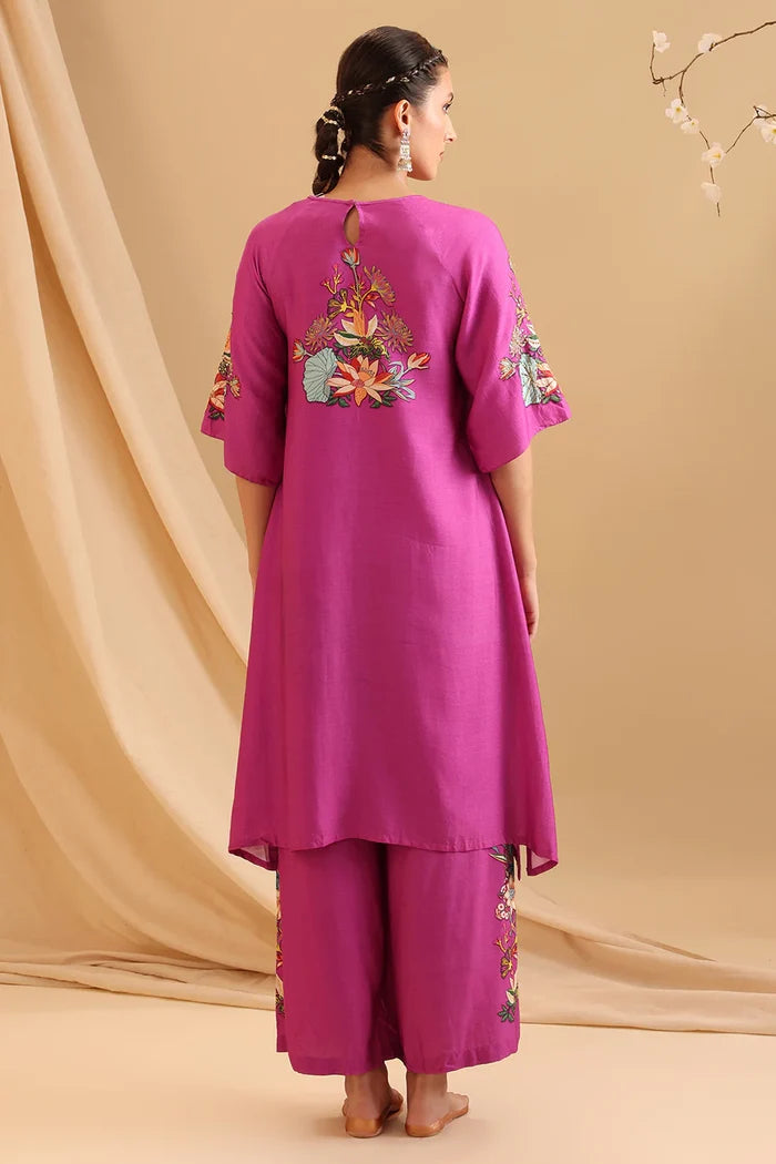 Fuchsia Pink Aarani Kurta Set
