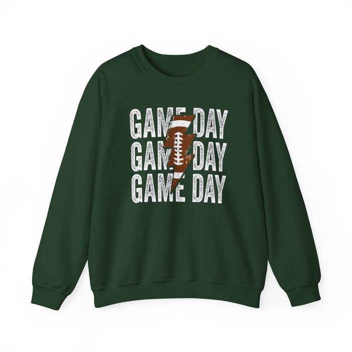 Game Day Football crewneck sweatshirt in Forest Green