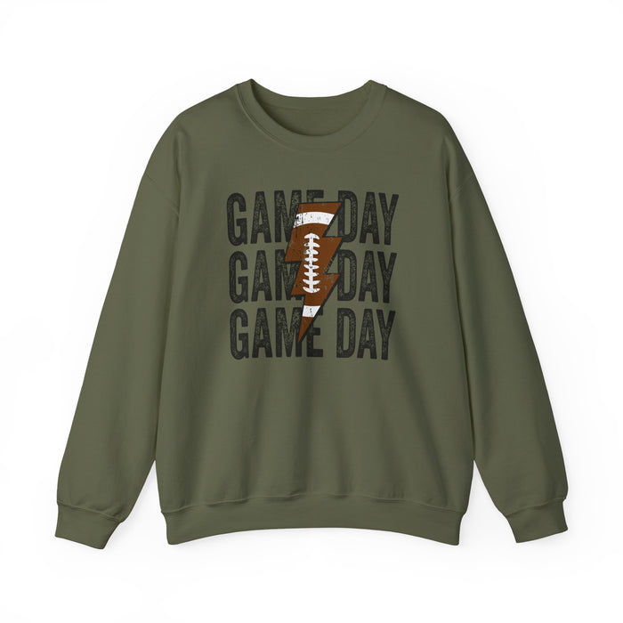 Game Day Football crewneck sweatshirt in Military Green