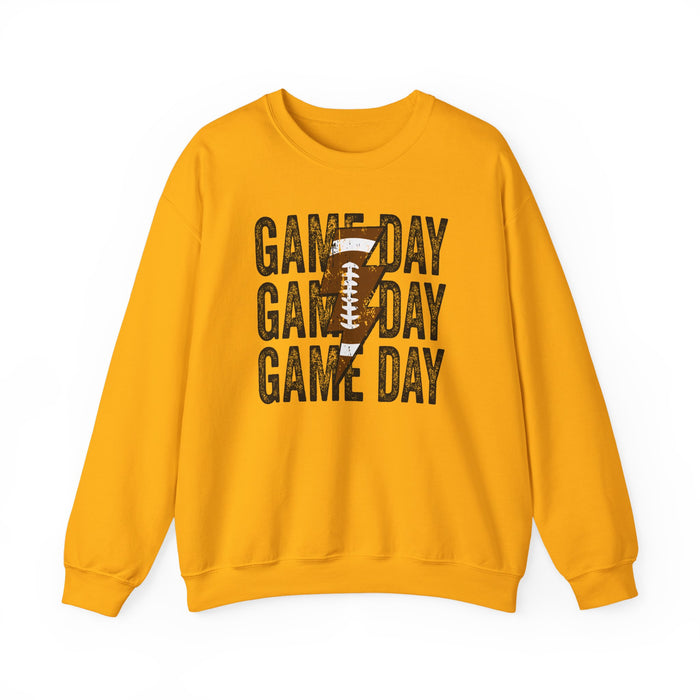 Game Day Football crewneck sweatshirt in Gold
