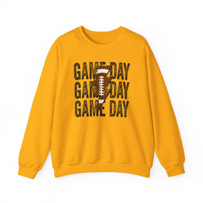 Game Day Football crewneck sweatshirt in Gold