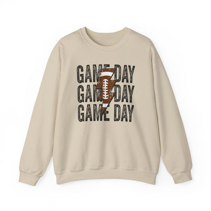 Game Day Football crewneck sweatshirt in Sand