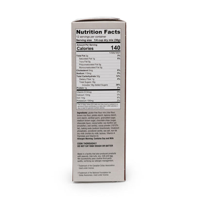 Heartland Gourmet Gluten Free Double Chocolate Cookie Mix Nutritional