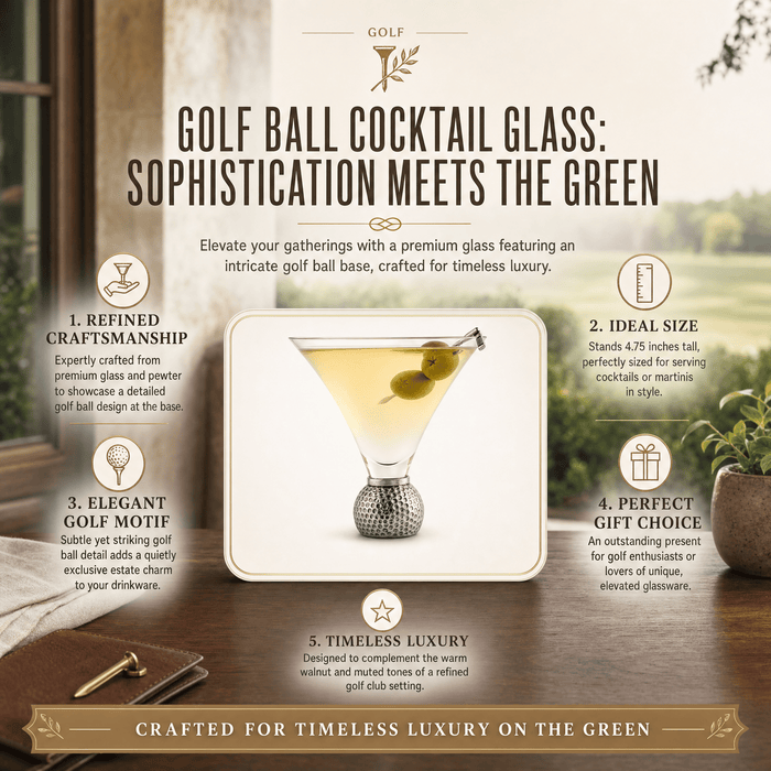 Golf Ball Cocktail /  Martini Glass 1