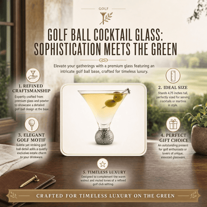 Golf Ball Cocktail /  Martini Glass 1
