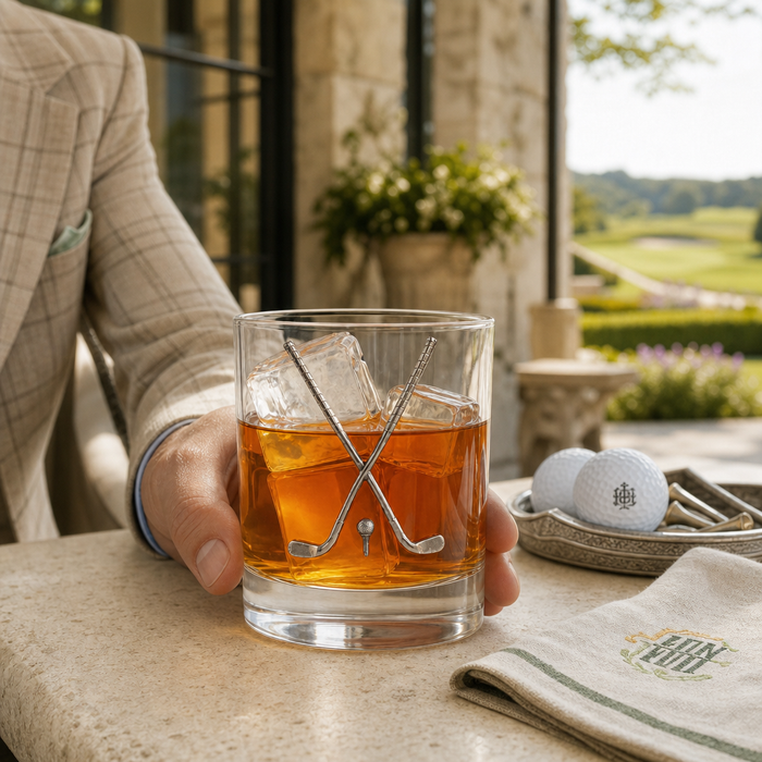Golf Club Double Old Fashioned Glass 3