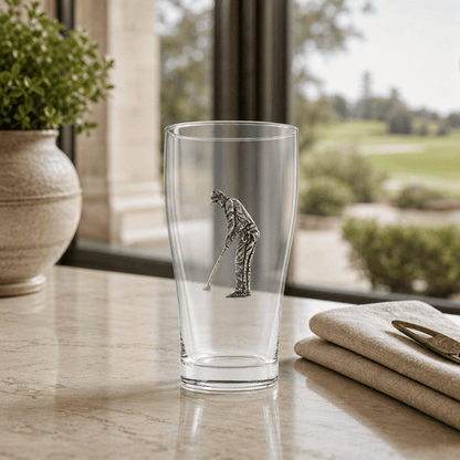 Golfer Beer Glass 3