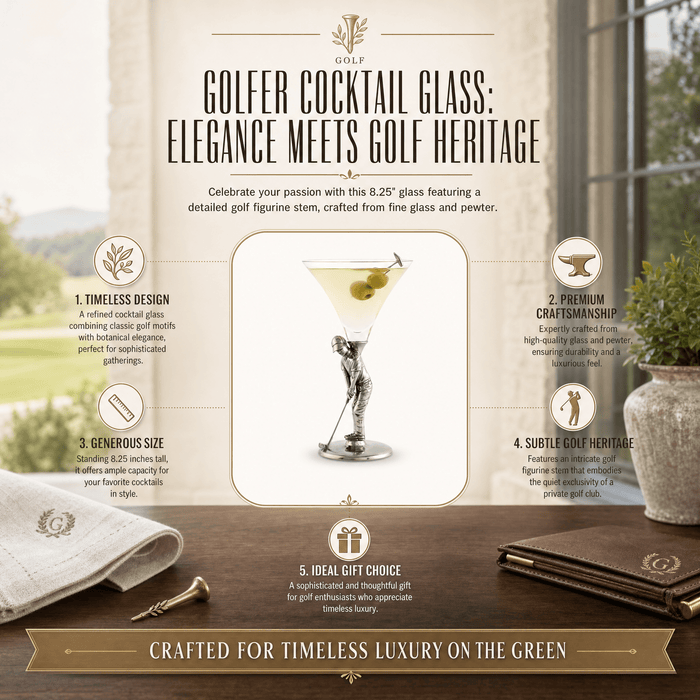 Golfer Cocktail Glass 1