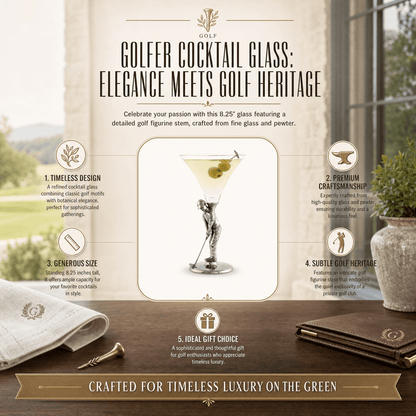 Golfer Cocktail Glass 1