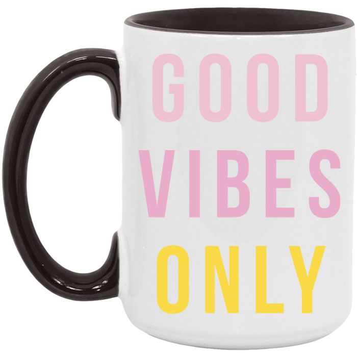 Good Vibes Only ceramic coffee mug