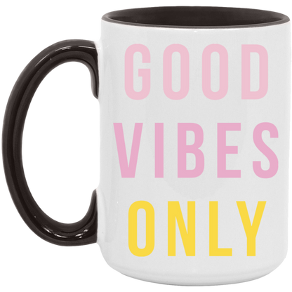 Good Vibes Only ceramic coffee mug