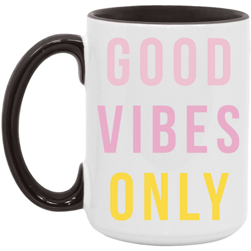 Good Vibes Only ceramic coffee mug
