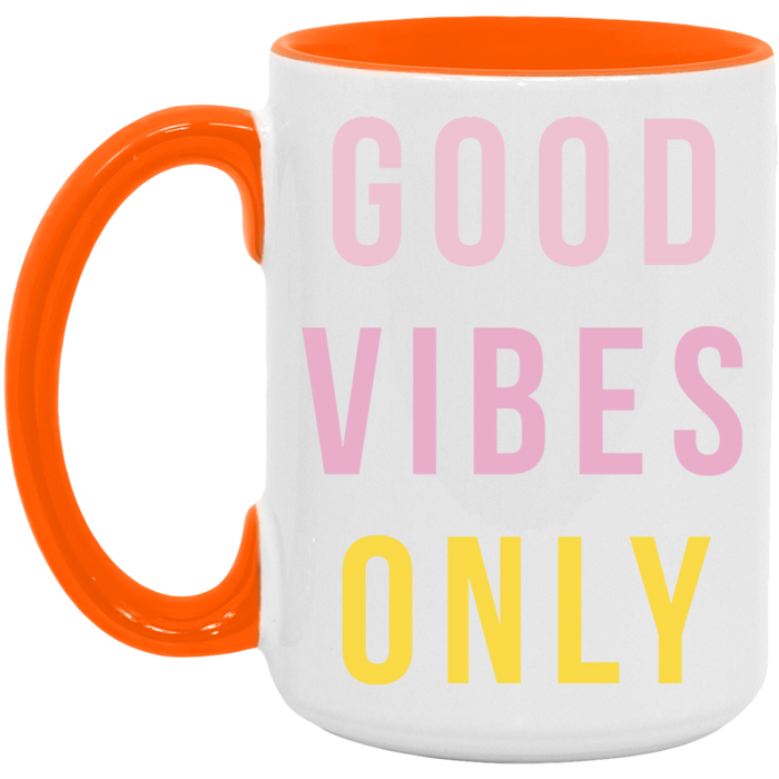 Good Vibes Only ceramic coffee mug, product photo 2