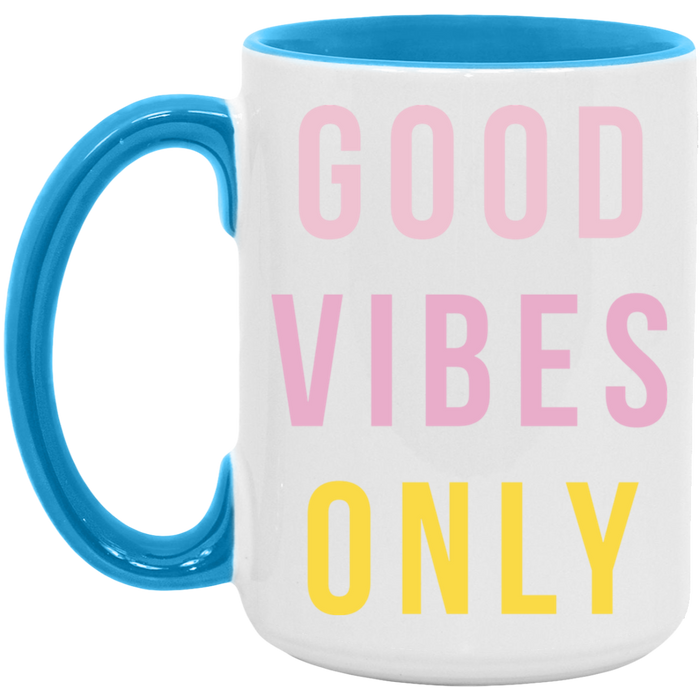 Good Vibes Only ceramic coffee mug, product photo 4