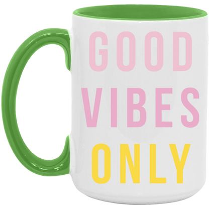 Good Vibes Only ceramic coffee mug, product photo 5