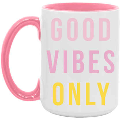Good Vibes Only ceramic coffee mug, product photo 6