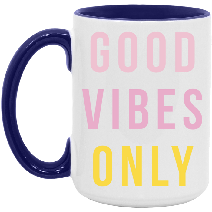 Good Vibes Only ceramic coffee mug, product photo 7