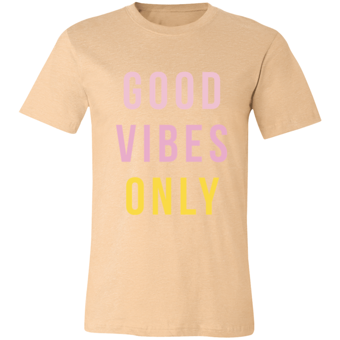 Good Vibes Only graphic t-shirt in Heather Sand Dune