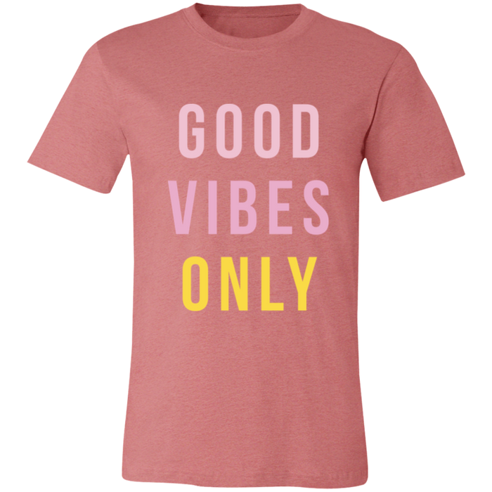 Good Vibes Only graphic t-shirt in Heather Mauve