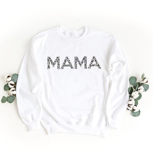 Grey Mama Leopard crewneck sweatshirt