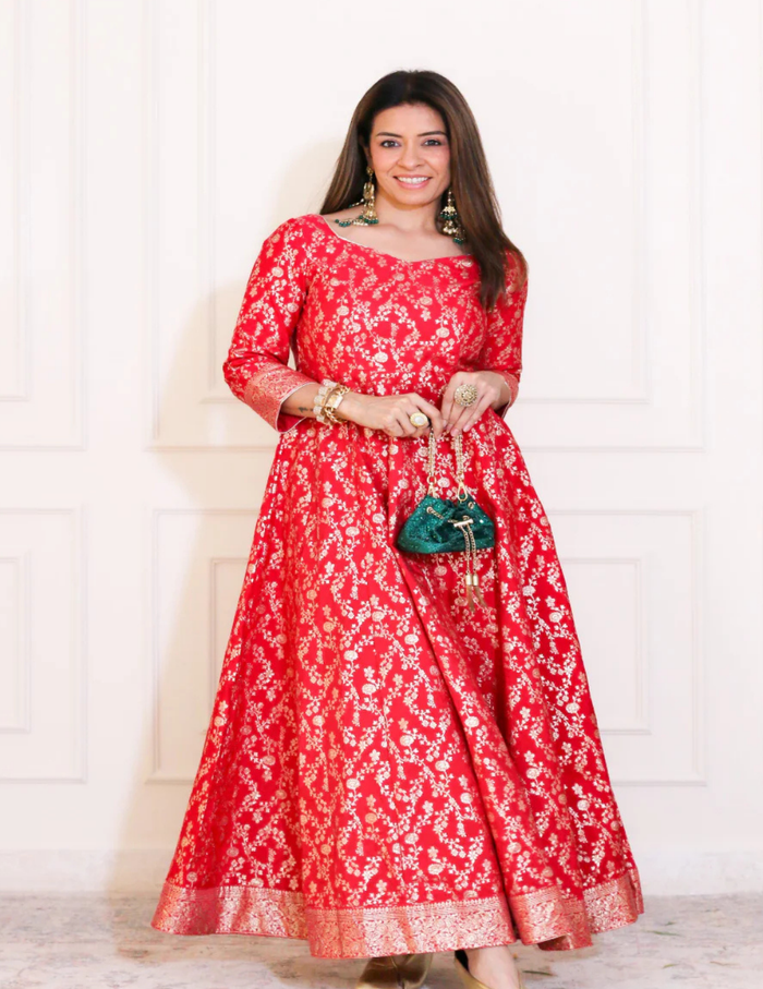 Gulzaar Crimson Anarkali