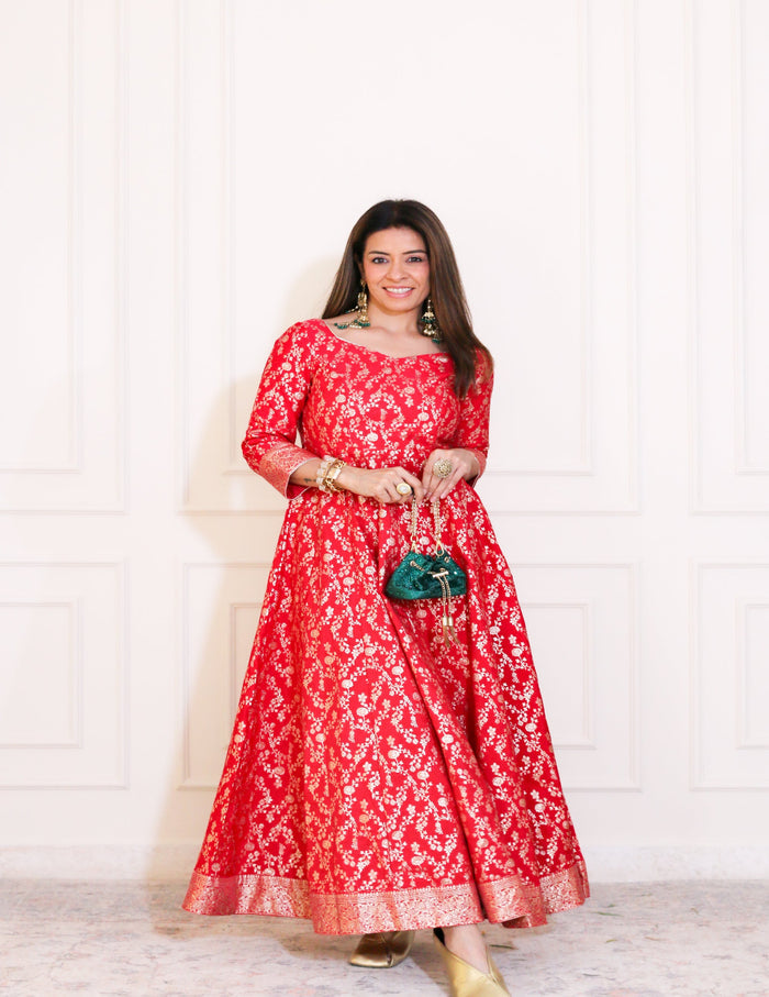 Gulzaar Crimson Anarkali