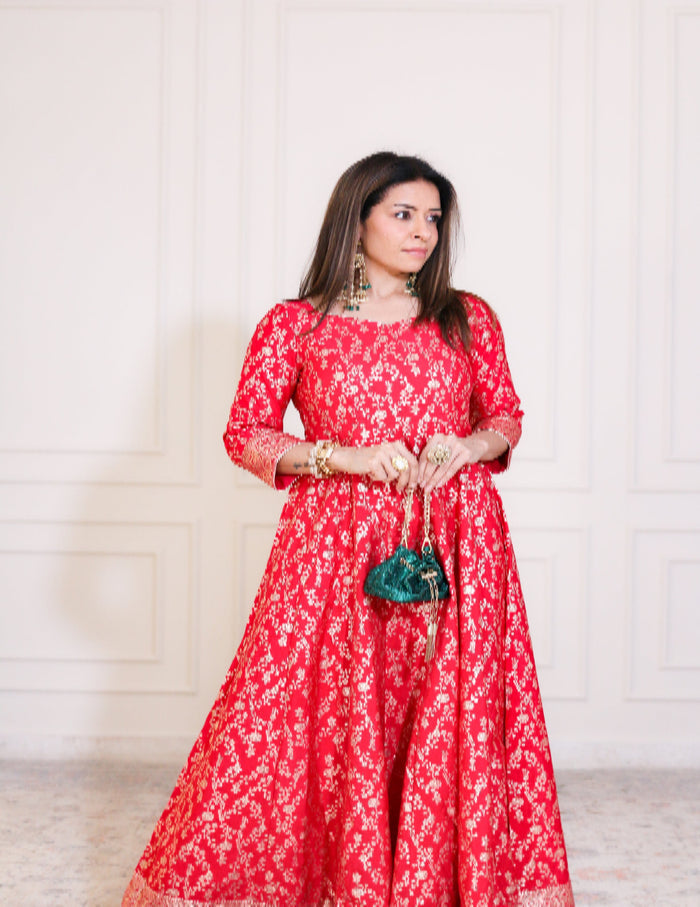 Gulzaar Crimson Anarkali