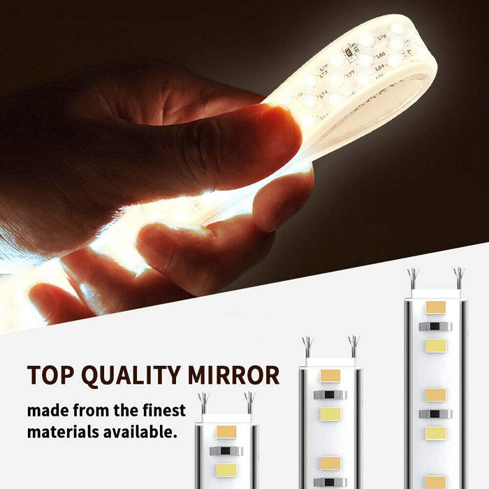 Half Floran Led Mirror With Touch Sensor & Dimmable (3 Led Lights Integrated)
