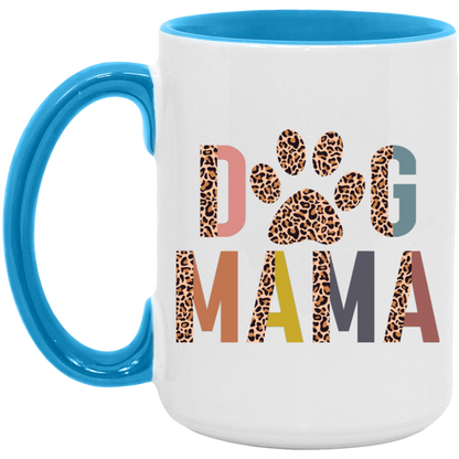 Half Leopard Dog Mama ceramic coffee mug, product photo 4