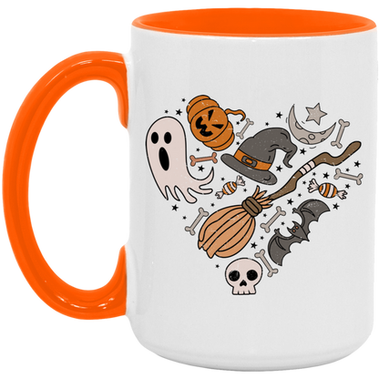 Halloween Heart ceramic coffee mug
