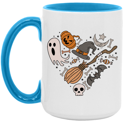 Halloween Heart ceramic coffee mug, product photo 3