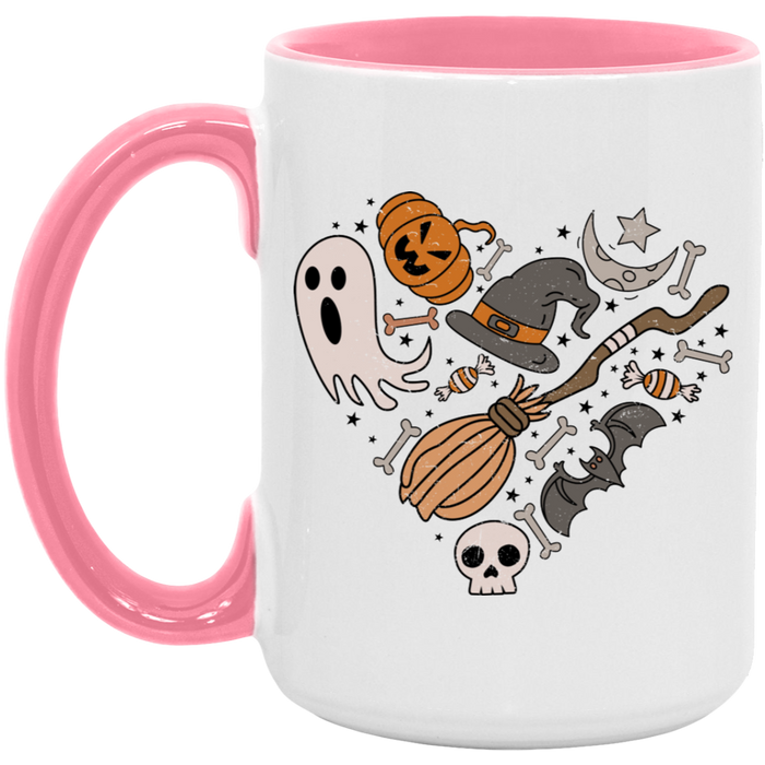 Halloween Heart ceramic coffee mug, product photo 5