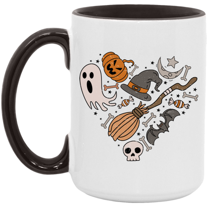 Halloween Heart ceramic coffee mug, product photo 6