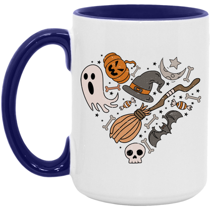 Halloween Heart ceramic coffee mug, product photo 7