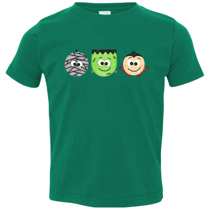 Halloween Monsters Toddler graphic tee in Kelly