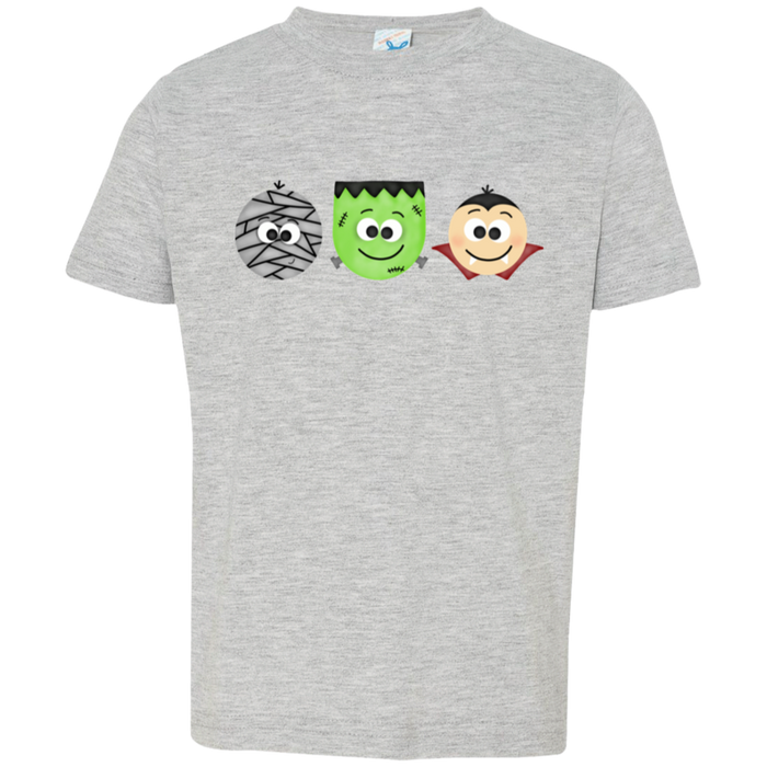 Halloween Monsters Toddler graphic tee in Heather Grey