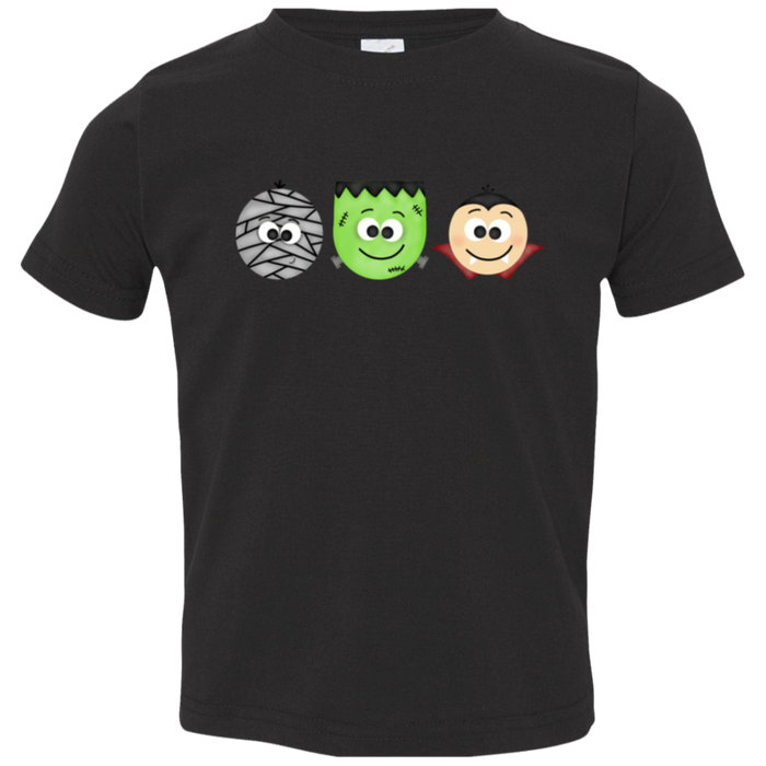 Halloween Monsters Toddler graphic tee in Black