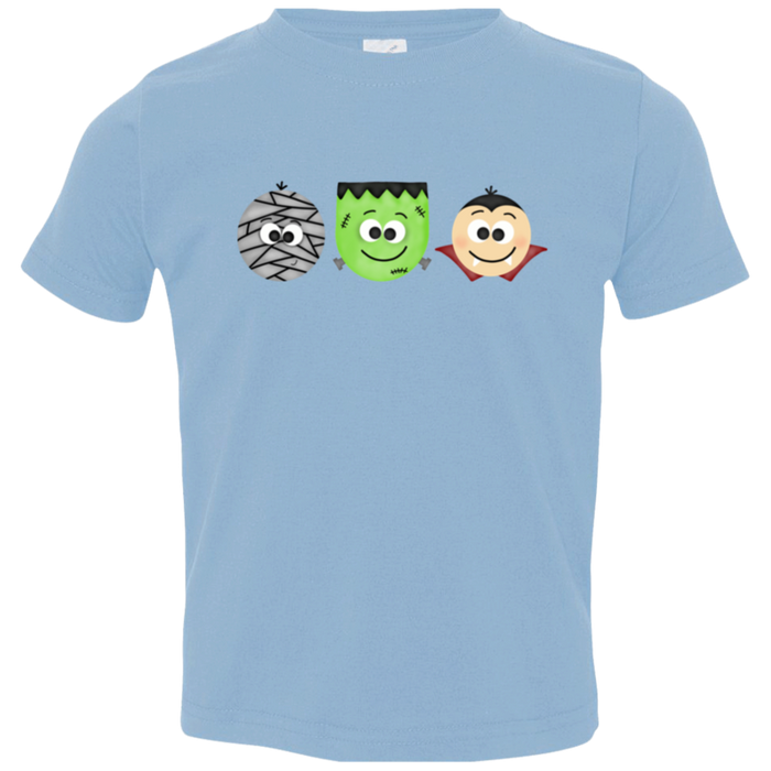 Halloween Monsters Toddler graphic tee in Light Blue