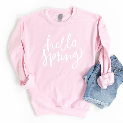 Hello Spring crewneck sweatshirt