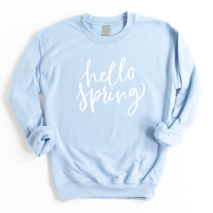 Hello Spring crewneck sweatshirt, product photo 3