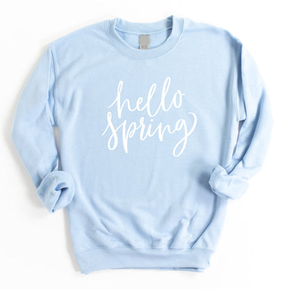 Hello Spring crewneck sweatshirt, product photo 3