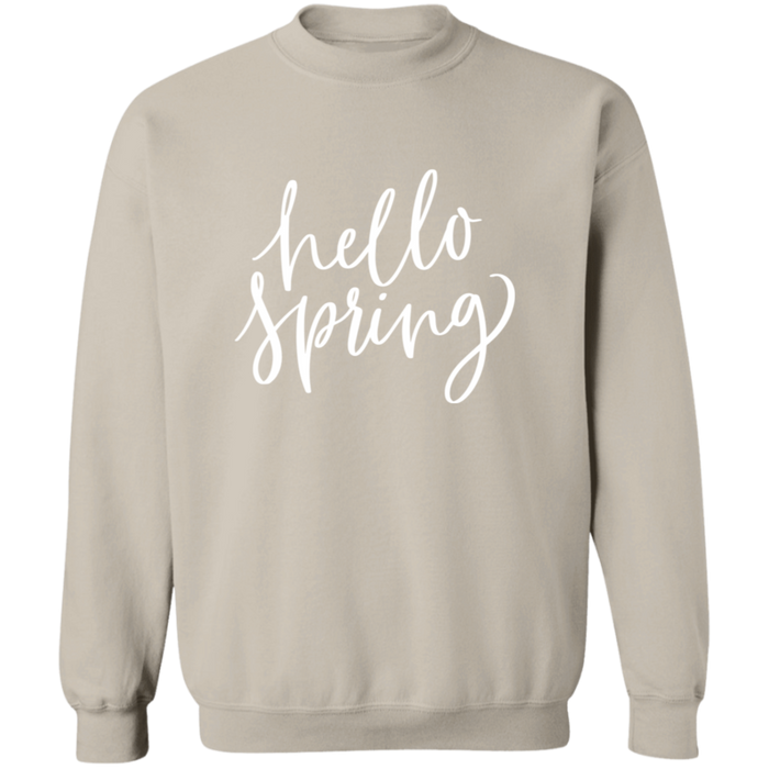 Hello Spring crewneck sweatshirt in Sand