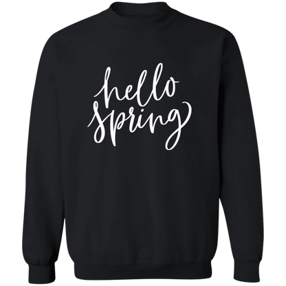 Hello Spring crewneck sweatshirt in Black