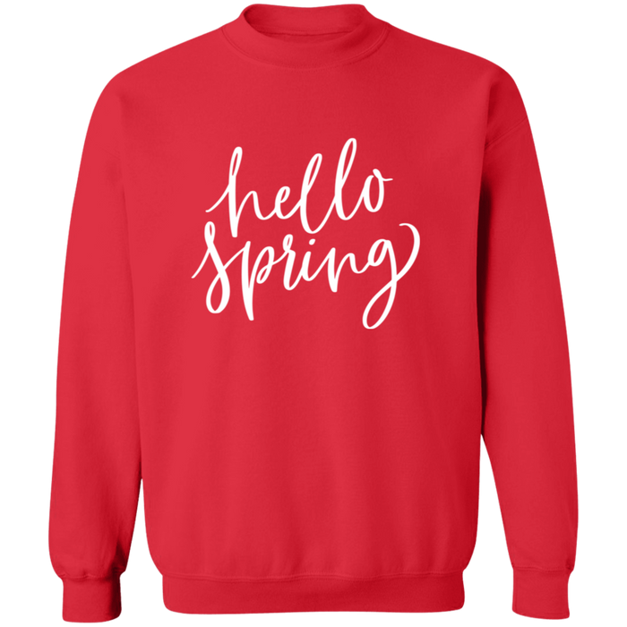 Hello Spring crewneck sweatshirt in Red