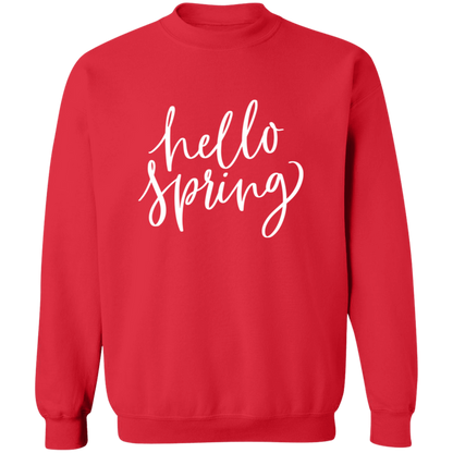 Hello Spring crewneck sweatshirt in Red
