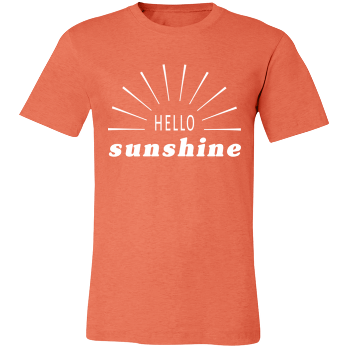 Hello Sunshine graphic t-shirt in Heather Orange