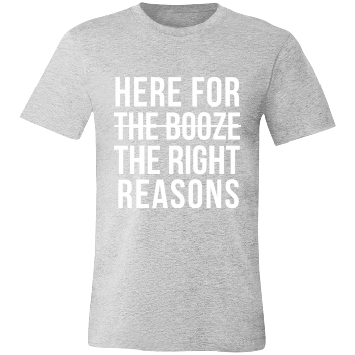 Here For The Right Reasons graphic t-shirt in Athletic Heather